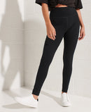 Corporate Logo High Waist Leggings - Black