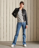 Premium Cable Crew Neck Jumper - Light Silver