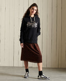 Vintage Logo Boho Sparkle Hoodie - Black