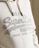 Vintage Logo Boho Sparkle Hoodie - Oatmeal Marl