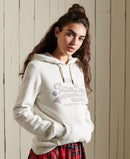 Vintage Logo Boho Sparkle Hoodie - Oatmeal Marl