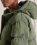 Longline Duvet Coat - Thyme