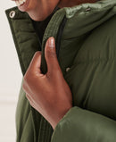 Longline Duvet Coat - Thyme