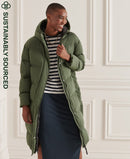 Longline Duvet Coat - Thyme