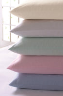 Flannelette Standard Pillowcase Pair - White