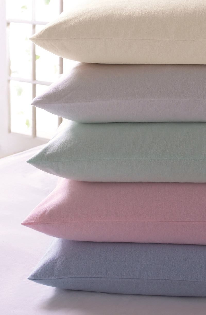 Flannelette Standard Pillowcase Pair - White