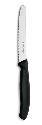 Victorinox Classic Serrated Knife Round Tip 10cm - Black
