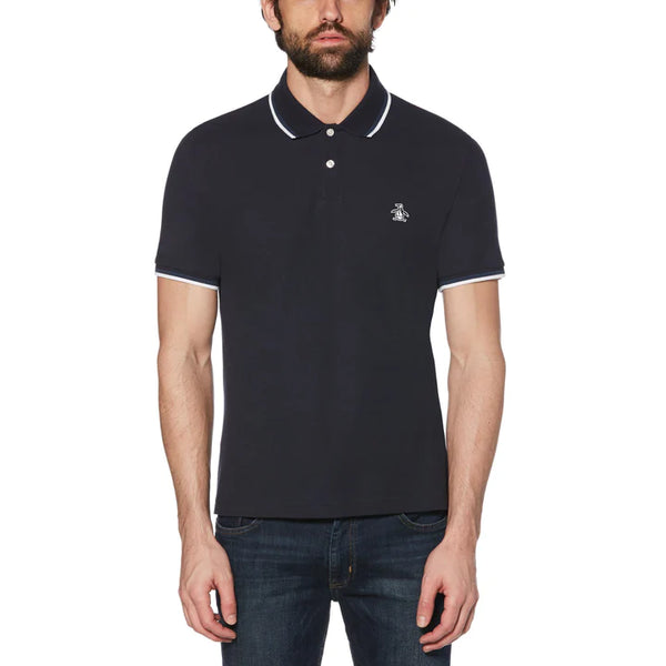 Sticker Pete Tipped Polo - Dark Sapphire