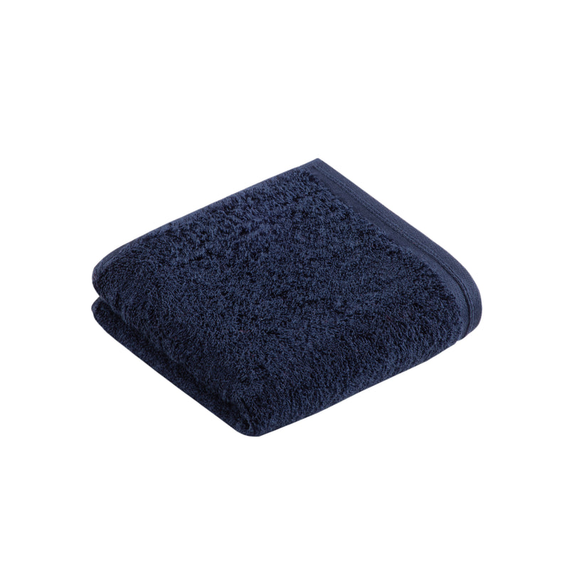 VOSSEN VEGAN LIFE MARINE BLUE GUEST TOWEL
