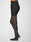 Anna 40D Jacquard Tights - Black