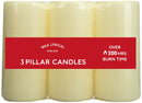 Wax Lyrical Pack of 3 Pillar Candles - Ivory
