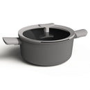 Leo 24cm Covered Stockpot Grey