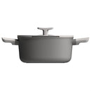 Leo 24cm Covered Stockpot Grey