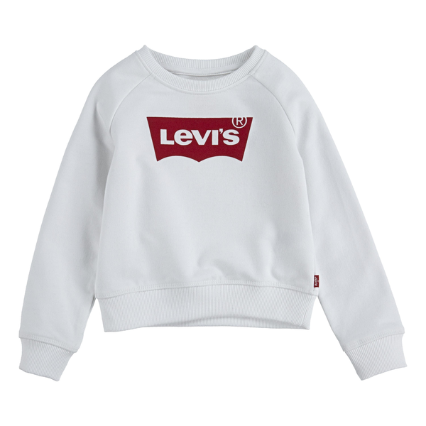 Girls Logo Crew Sweater - White