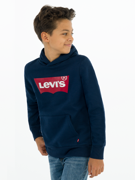 Levis Boys Batwing Screenprint Hoodie - Dress Blue