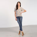 Wilma V Neck Top - Mint