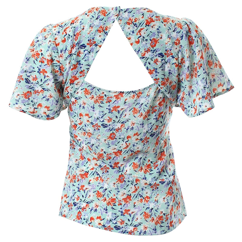 Wilma V Neck Top - Mint