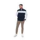 1/4 Zip Sweatshirt - Navy/white