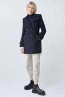 Double Breasted Coat - Navy