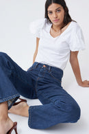 Puff Sleeve T-shirt - White