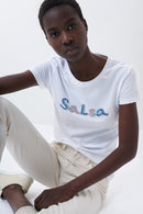 Beaded Logo T-shirt - White