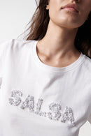 Short Sleeve Pearl Logo T-shirt - White