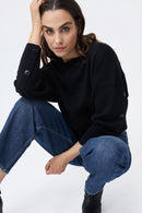 Plain Round Neck Jumper - Black