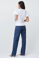 Puff Sleeve T-shirt - White