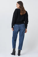 Plain Round Neck Jumper - Black