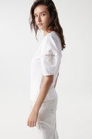 Short Sleeve Pearl Logo T-shirt - White
