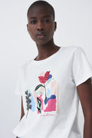 Front Print T-shirt - White