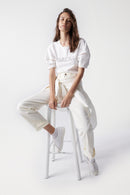 Short Sleeve Pearl Logo T-shirt - White