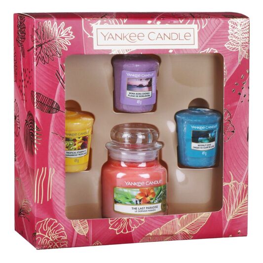 Spring Summer Small Jar & 3 Votive Candles