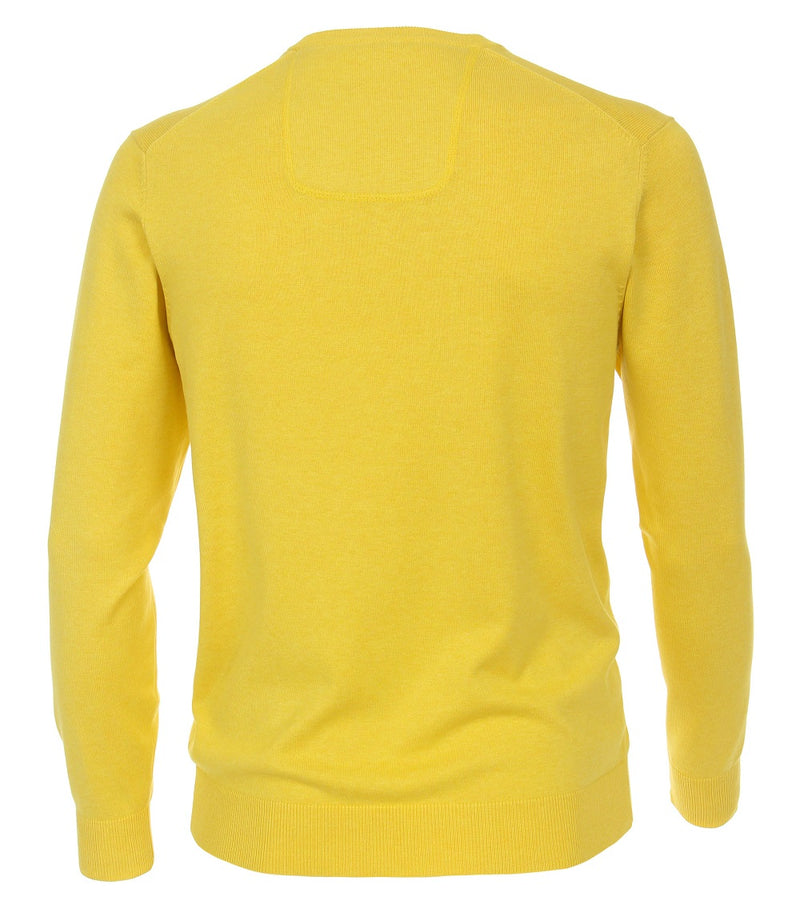 Plain V-neck Jumper - Vibrant Yellow