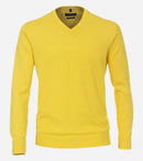 Plain V-neck Jumper - Vibrant Yellow