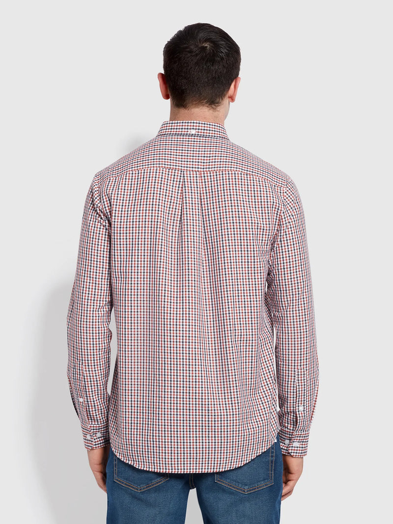 Foxton Check Long Sleeve Shirt - Ember Red