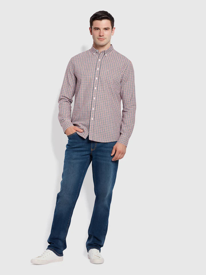 Foxton Check Long Sleeve Shirt - Ember Red