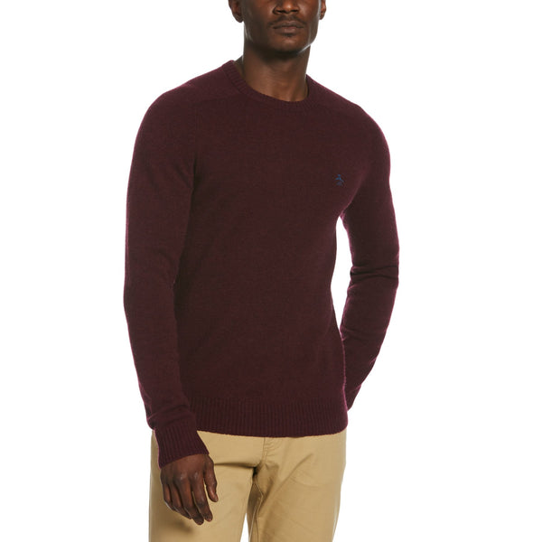 Lambswool Raglan Crew - Tawny Port